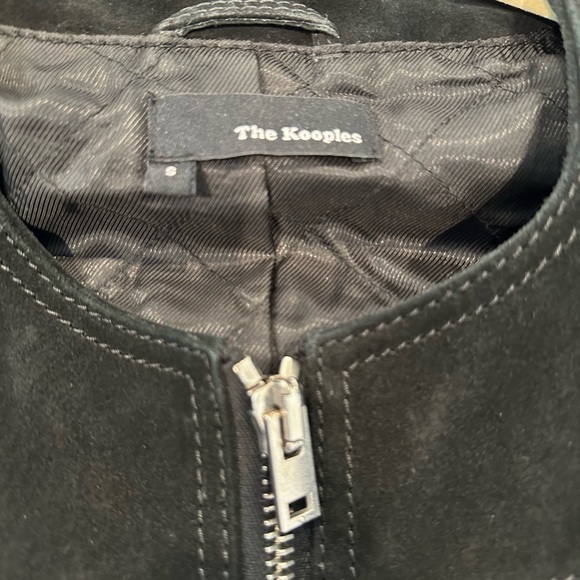 The Kooples Suede Biker Jacket with Fringe Details - Picture 5 of 7